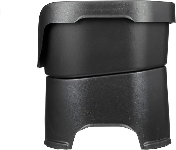 Neater Feeder Deluxe Mess Proof Dog Bowls Elevated for Large Breed – Made in USA – No Spill Raised Dog Food Bowl Stand – Stainless Steel Food and Water Bowl Set, Pet Dish Feeding Station, Black