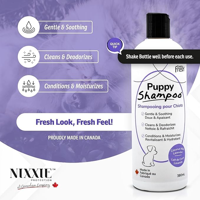 Puppy Shampoo by EnviroFresh, Deshedding Dog Shampoo, Puppy Shampoo for Puppies, Shampoo for Dogs, Natural Dog Shampoo