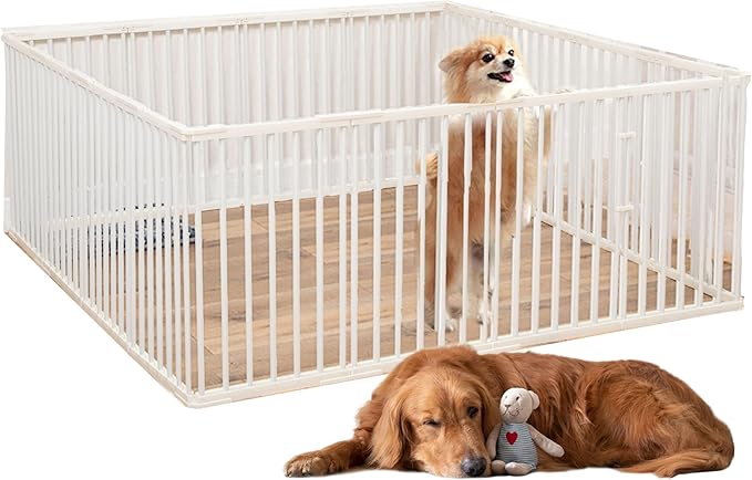 Pet Playpen Outdoor/Indoor, 28 inch Height Portable Dog Pen Dog Fence Exercise Pen with Doors for Dogs, Rabbits Kennel Crate Fence Tent Pet Puppy Playpen for Camping, RV, Yard(68*68*28 inch/16 Panels)