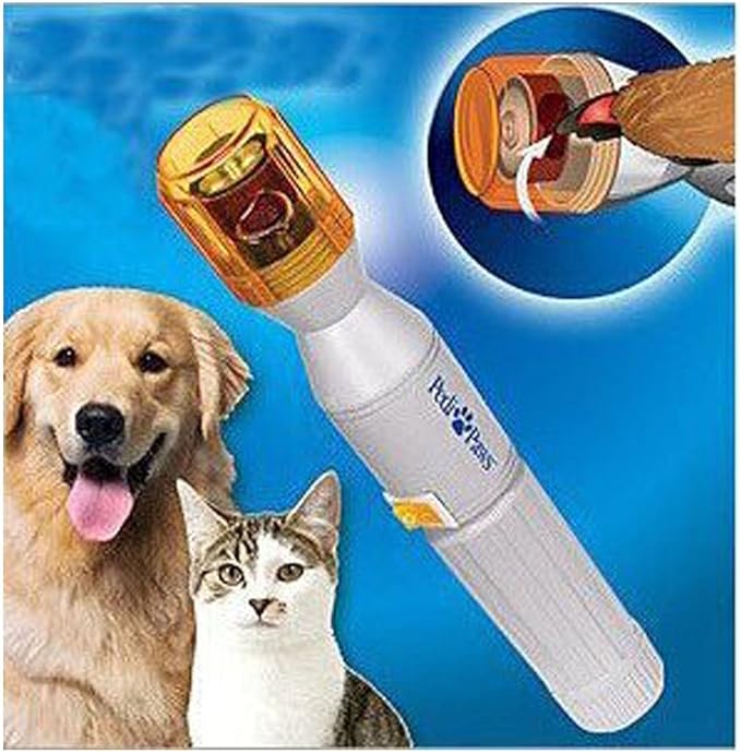 Battery Powered Safe Auto Electric Pet Nail Clippers Trimmer Dog Cat Gentle Claw Paw Care Grinder Grooming Drill File Kit Nail Gentle Filing Wheel Shedding Manicure Pedicure Tool Set