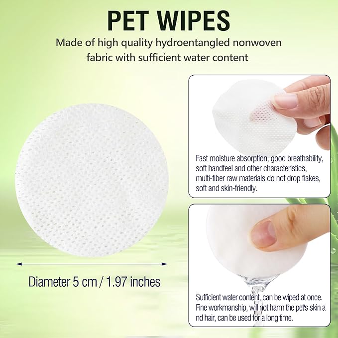 Pet Wipes for Dogs & Cats, Dog Grooming Wipes for Eyes, Paws, Ears,Chin, Unscented Soft pet Wipes 200PCS