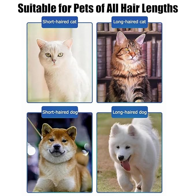 Cat Brush for Shedding - Electric Adjustable Dogs Comb, Comb and Trim 2-In-1 Pet Hair Removal Tool, Suitable for Detangling Tangled Hair on Cats and Dogs (1 Pcs)