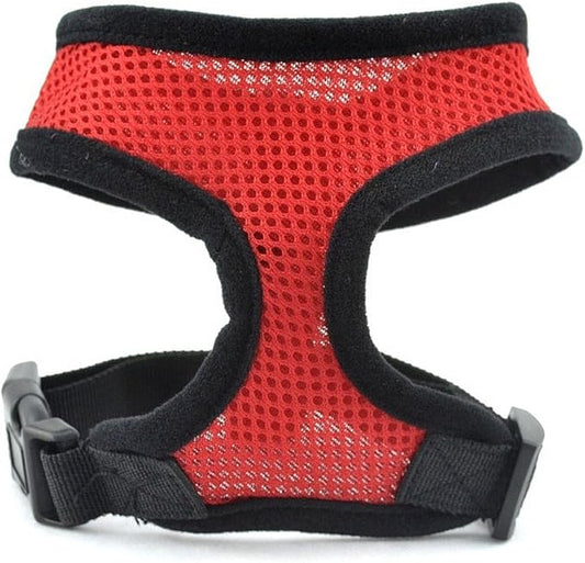 Pet Puppy Dog Cat No Pull Tug Collar Harness Safe Control Easy Soft Mesh Nylon Adjustable Vest Walking Harness (X-Large, Red)