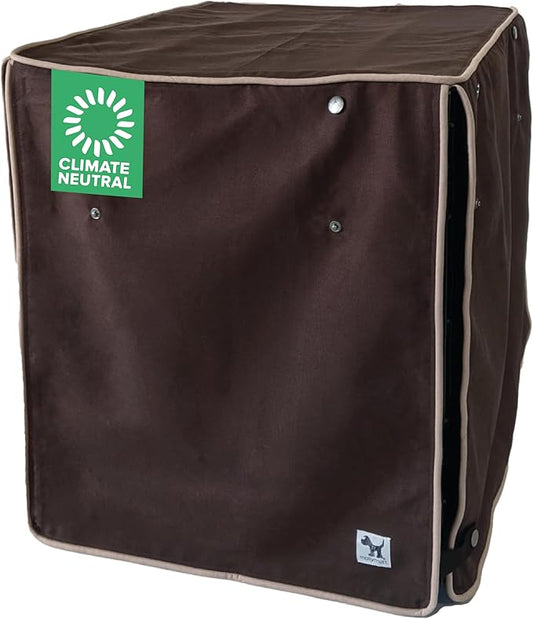 Molly Mutt Landslide Dog Crate Cover, 100% Cotton Canvas Cover with 2 Roll-Up Panels, Ideal for Dog or Cat Crate, Durable, Washable, and Free of Harmful Chemicals, 42" x 28" x 31"