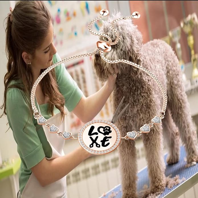 BEKECH Dog Groomer Gift Pet Grooming Salon Bracelet Dog Grooming Pet Hair Groomer Gift Dog Stylist Bracelet for Pet Groomer