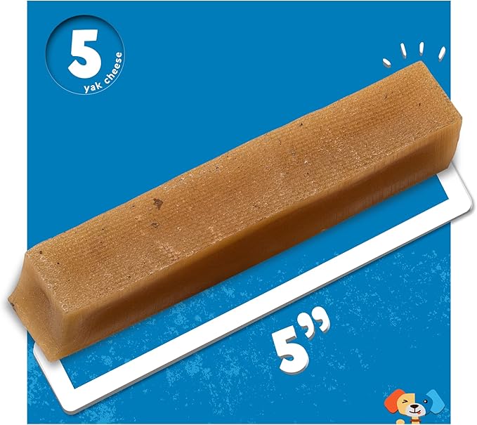Jack&Pup Himalayan Dog Chew - Large Yak Chews for Dogs (5 Pack) Premium Long Lasting Yak Cheese Dog Treats - Natural Dog Chew Sticks; Excellent Rawhide Alternative (1lb Bag)