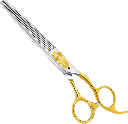 HASHIMOTO Thinning Shears for Dogs, Dog Thinning Shears for Grooming, 46 Teeth, 7.0 inch, 30% Thinning Rate, Light Weight, Balanced.