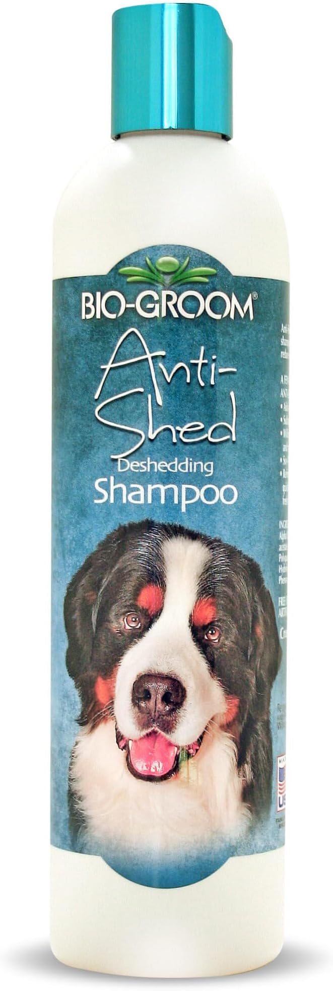 Bio-Groom Anti-Shed Deshedding Dog Shampoo - Odor Eliminating, Anti-Shedding, Dog Bathing Supplies, Puppy Wash, Cat & Dog Grooming Supplies, Cruelty-Free, Made in USA, Dog Products - 12 fl oz 1-Pack