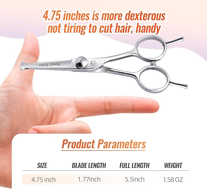 Dog Grooming Scissors: 4.75" Pet Straight Shears Made Of Advanced Stainless Steel Alloy for Trimming Dogs Cats and Other Pets Face and Paws