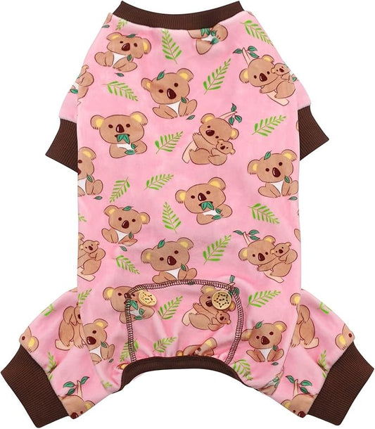KYEESE Dogs Pajamas for Small Dogs Soft Material Stretchable Dog Jammies Cat Pajamas Dog Apparel, Koala, Small