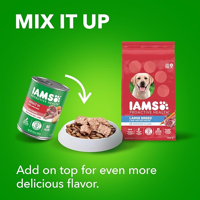 Iams Large Breed Adult Dry Dog Food Lamb & Rice Recipe, 40 lb. Bag