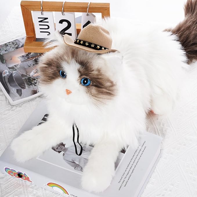 choyaxo Pet Cowboy Costume Cosplay Cap Halloween Costumes for Dogs Cat Pet Party Decoration Mini Cowboy Hat (Khaki, Small)