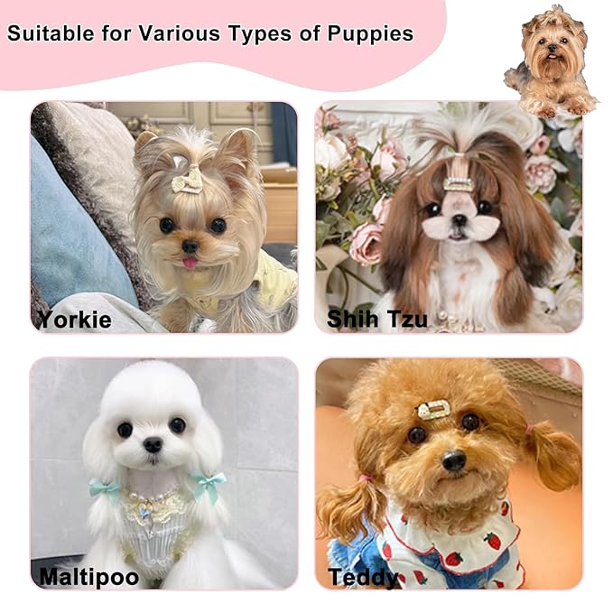 Cute Plastic Dog Comb with Stainless Steel Bristles and Furry Ears Design - Pet Grooming Tool for Removing Dirt and Tangles （Pink）