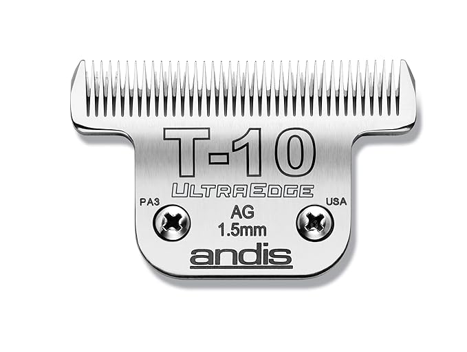 Andis Carbon-Infused Steel UltraEdge Dog Clipper Blade, Size-T-10, 1/6-Inch Cut Length (22305)