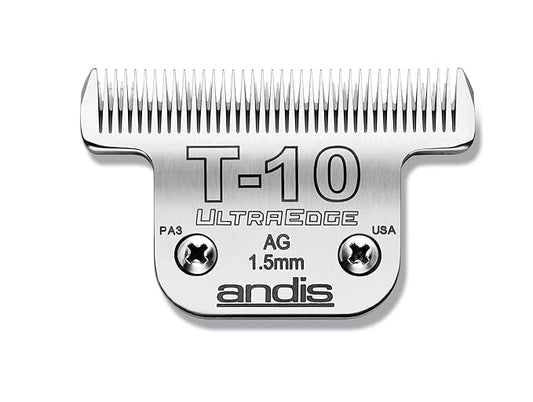Andis Carbon-Infused Steel UltraEdge Dog Clipper Blade, Size-T-10, 1/6-Inch Cut Length (22305)