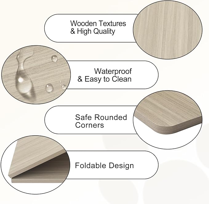 Deblue Wooden Dog Crate Topper, Foldable Pet Crate Table Top for Most Brand 36" Wire Dog Crate, Morden Grey Dog Kennel Topper for Small and Large Dog-(36 in Only Topper)