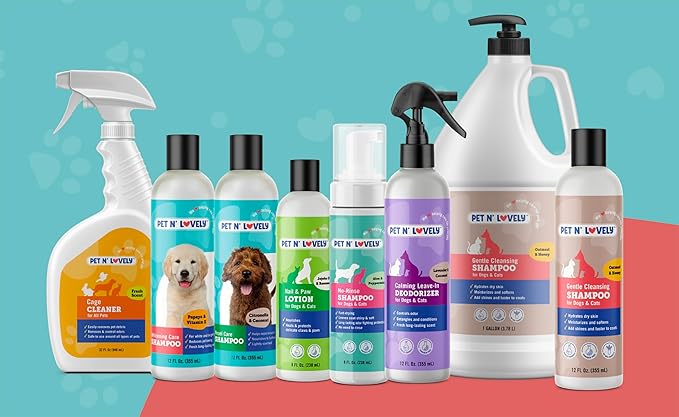 Pet N' Lovely WHITENING Care PET Shampoo | for White and Bright Fur | for Dogs and Cats | Reduces Yellowing | Fresh Long Lasting Scent | Deep Cleans and Brightens | 12 Fl. Oz., Clear