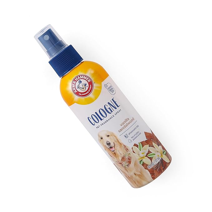 Arm & Hammer for Pets Cologne Pet Fragrance Spray for Dogs with Deodorizing Baking Soda, Vanilla Sandalwood Scented Dog Spray, 6 Ounces