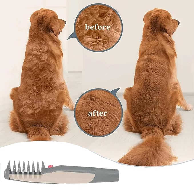 Cat Brush for Shedding - Electric Adjustable Dogs Comb, Comb and Trim 2-In-1 Pet Hair Removal Tool, Suitable for Detangling Tangled Hair on Cats and Dogs (3 Pcs)