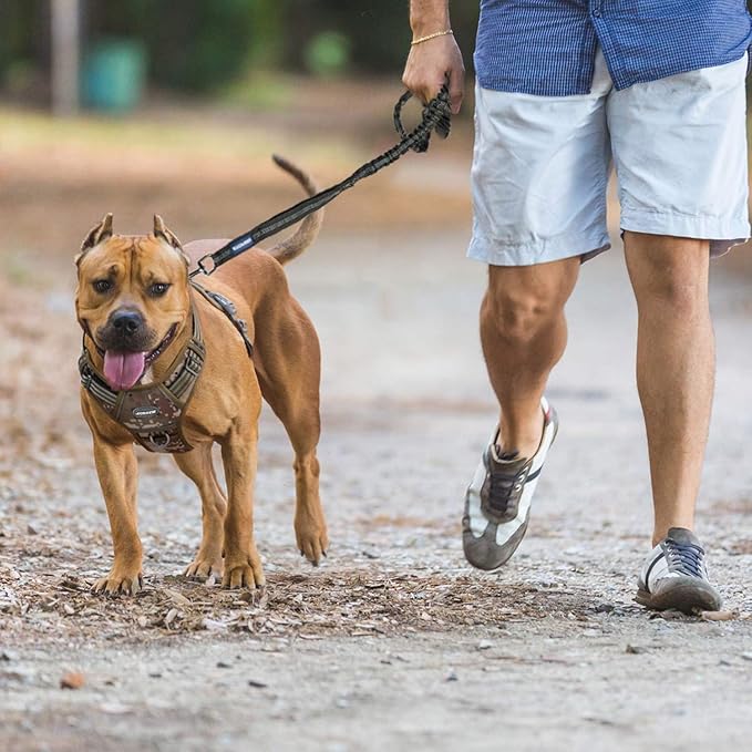 AUROTH Tactical Dog Harness for Small Medium Large Dogs No Pull Adjustable Pet Harness Reflective K9 Working Training Easy Control Pet Vest Military Service Dog Harnesses Medium Grey Camo