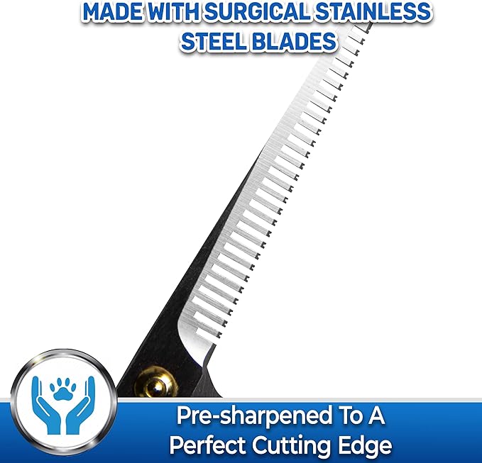 Pet Magasin Pet Thinning Shears - Professional Thinning Scissors with Toothed Blade