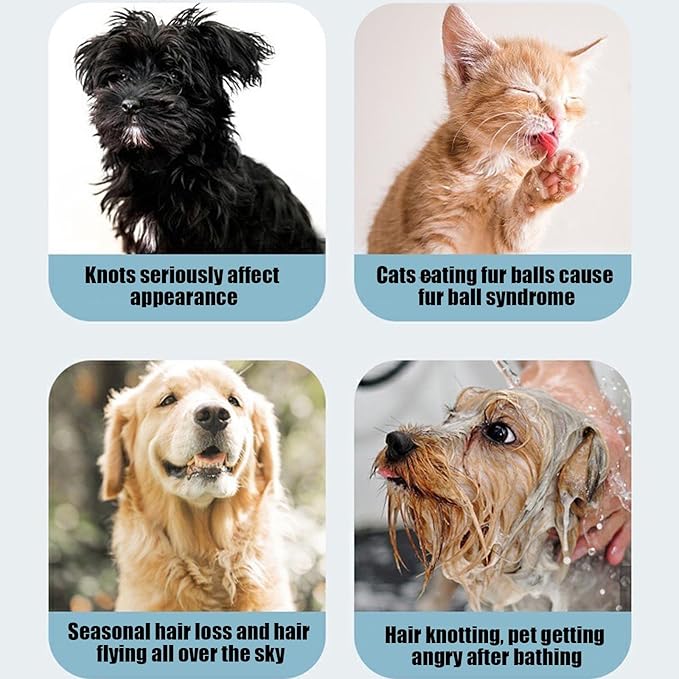 5pcs Pet Knotting Comb, Knotting Comb for Cats, De Knotting Comb for Dog, Pet Grooming Tool for Removing Tangled and Loose Hair