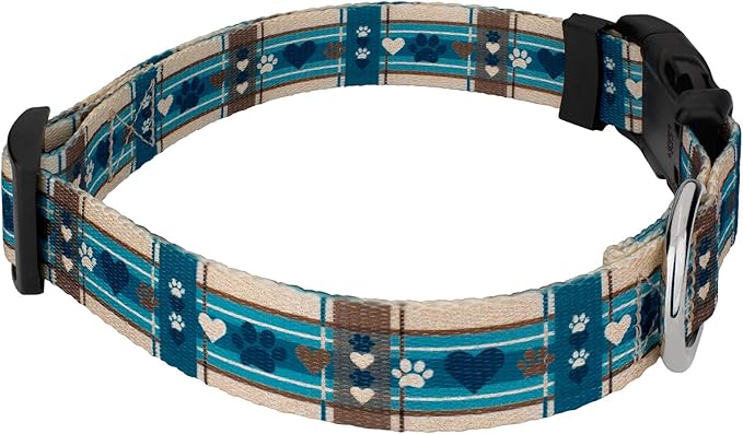 Country Brook Petz - Deluxe Puppy Picnic Dog Collar - Made in The U.S.A - Plaid and Argyle Collection Featuring Charming Designs (1 Inch, Extra Large)