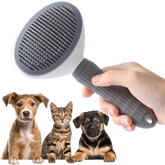 Cat Grooming Brush with Release Button Gently Removes Loose Undercoat, Tangles and Mats for Cats and Dogs Ideal for Long and Short Hair Suitable for Small to Large Pets