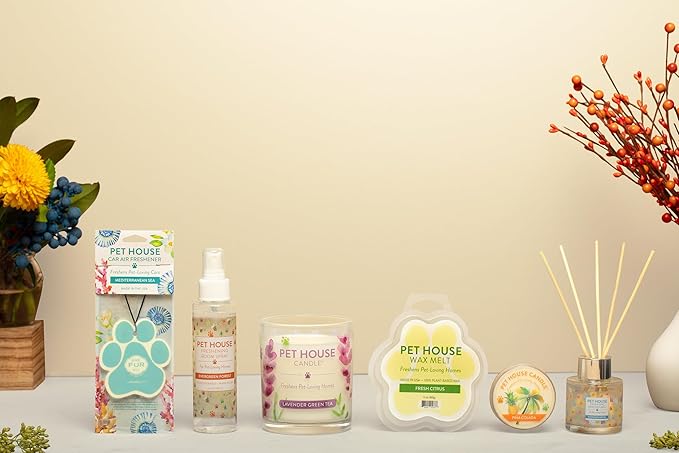 One Fur All Pet House Wax Melts - Silver & Gold Pack of 2 - Odor Eliminating, Long-Lasting Scented Wax Melts - Natural, Pet-Friendly