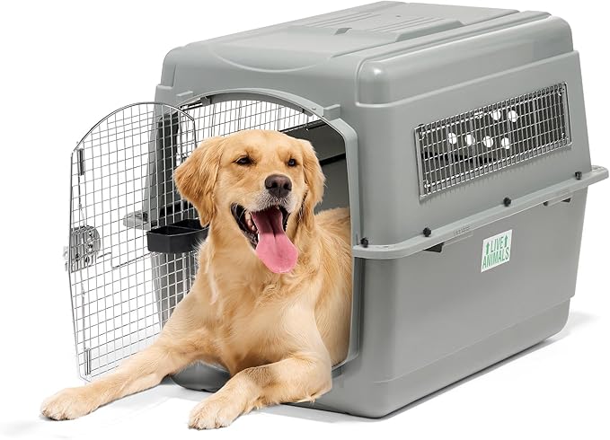 Petmate Sky Kennel - For Air and Travel, Airline Approved Dog Crate for Pets up 70-90 lbs, Heavy Duty Dog Kennel, Made in the USA- 40 Inches