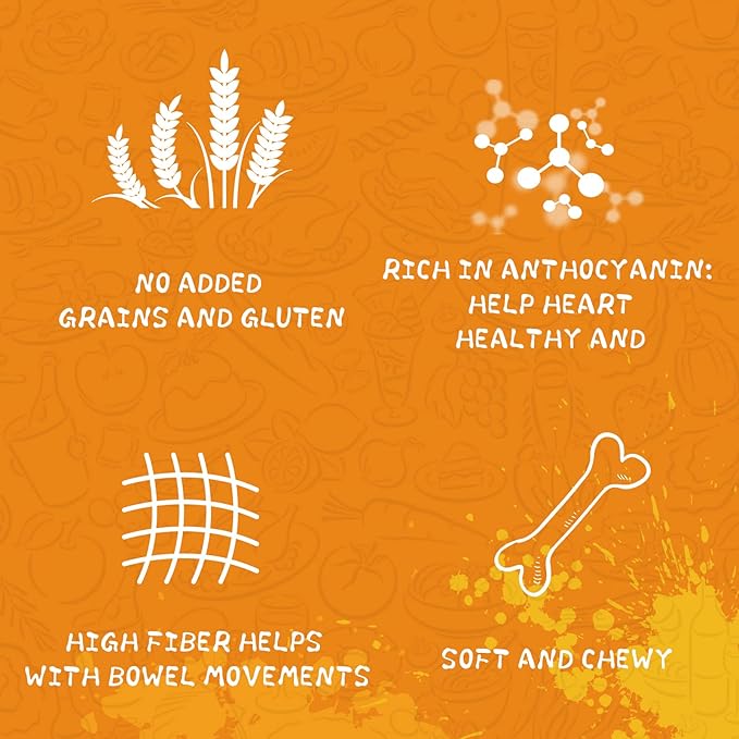 Chicken Sweet Potato Dog Treats, Orange & Purple Sweet Potato Dog Chews with Taurine, Nutritious Healthy Pet Snack, 12.5 oz