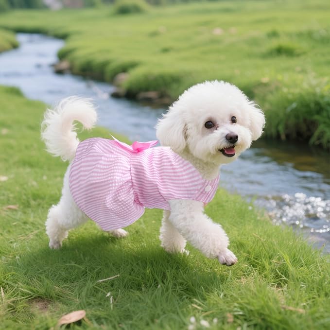 choyaxo Dog Bowknot Dresses Pet Skirts Princess Dress for Girl Puppy