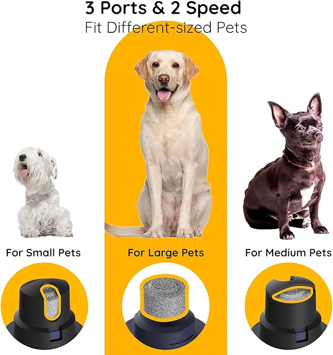 Bonve Pet Nail Grinder for Dogs - Electric Dog Nail Trimmers with 2 LED Lights Super Quiet, Coarse & Fine Grinding Wheels. Rechargeable, 2 Speeds for Small Large Dogs & Cats