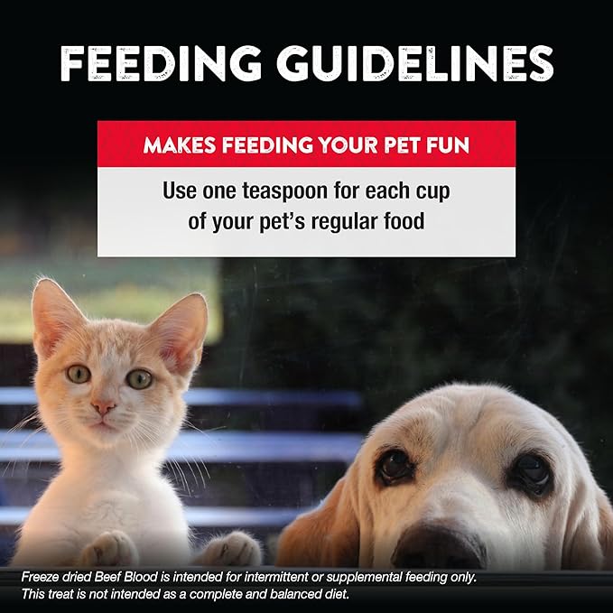 Northwest Naturals Freeze-Dried Beef Blood Functional Topper - for Dogs & Cats - Healthy, 1 Ingredient, Human Grade Pet Food, All Natural - 3.5 Oz (Pack of 1)