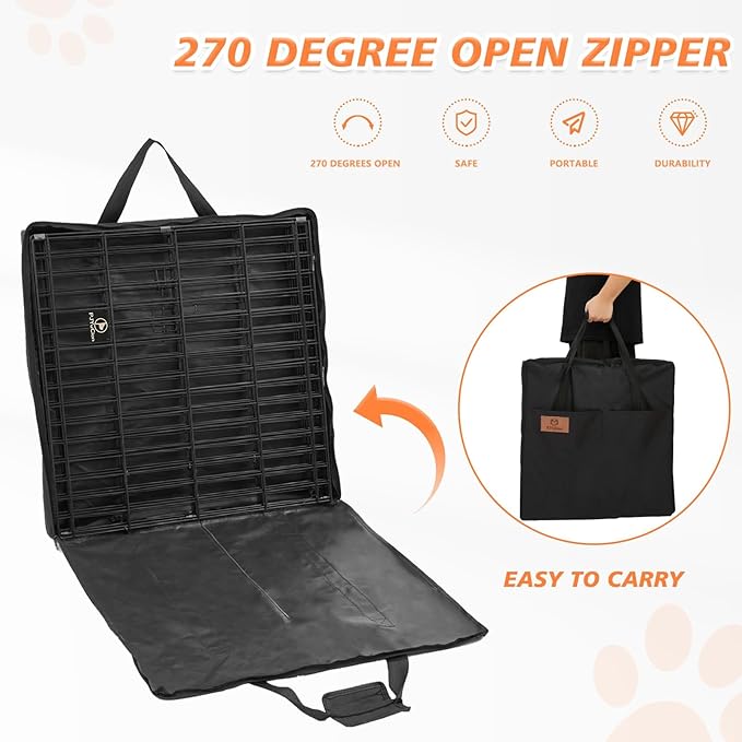 PJYuCien Dog Playpen Storage Bag, Suitable for 24"x24" Foldable Exercise Pet Playpen, Dog Fence, Oxford Cloth Fabric, Waterproof and Moisture-Proof