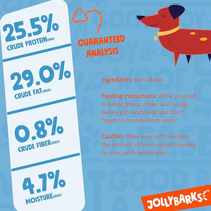 Ham Femur Bone for Dogs | Savory Dog Chew Bones | Single Ingredient, Healthy Dog Bones for Dogs (3 Pack)