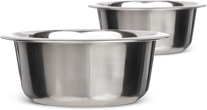Neater Pet Brands Stainless Steel Dog and Cat Bowls (2 Pack) Neater Feeder Small Deluxe Extra Replacement Bowl (Metal Food and Water Dish) (2.2 Cup)