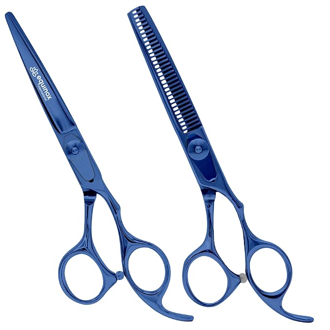 Equinox Professional Hair Scissors Set - Barber & Thinning Shears for Cutting & Grooming, Premium Japanese Stainless Steel Scissors