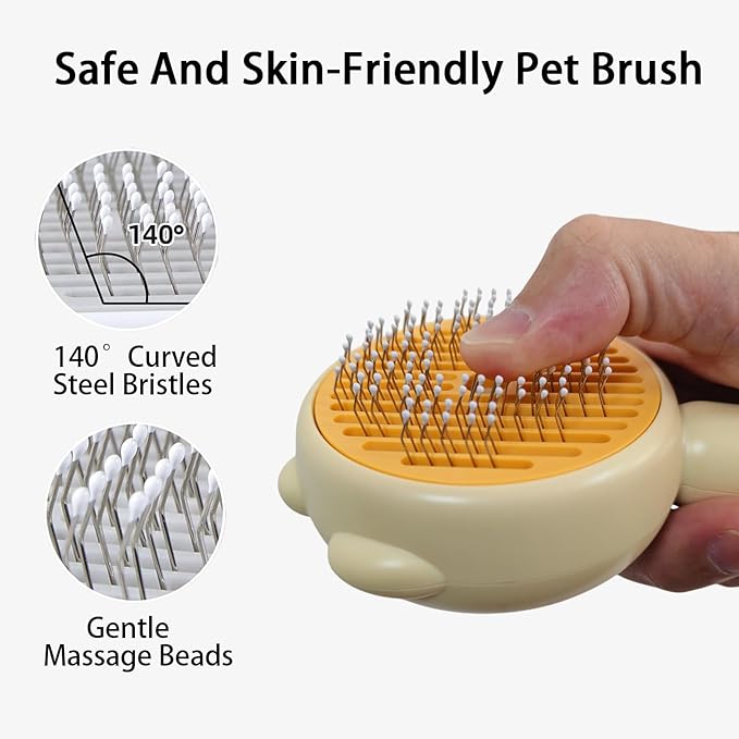 3-in-1 Steam Brush For Cats，Indoor Dog Grooming Shedding Defur Comb，For Long And Short Haired Pets Spray Hair Removal Comb – Includes Cleaning Waterless Shampoo