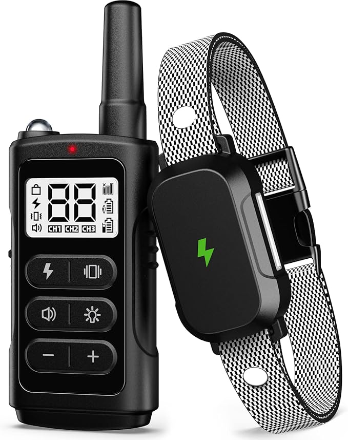 Dog Training Collar with 3300Ft Remote Range 4 Training Modes for Larde Medium Small Dogs Waterproof Electric Collar