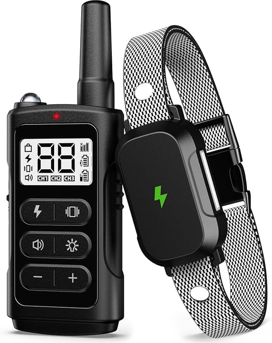 Dog Training Collar with 3300Ft Remote Range 4 Training Modes for Larde Medium Small Dogs Waterproof Electric Collar