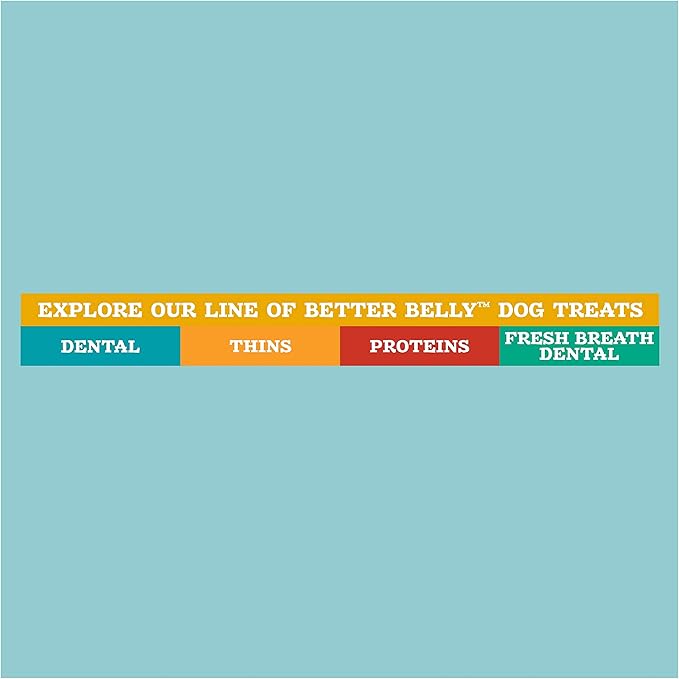 Better Belly Highly Digestible Rawhide Dental Chews, Treat Your Dog to a Chew with NO Artificial Colors or Flavors, 10 Count