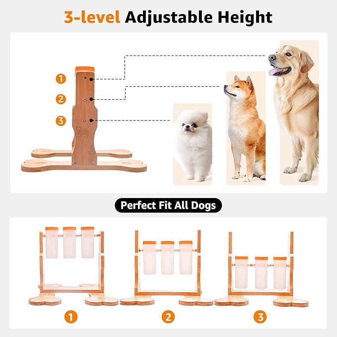 LOOBANI Dog Puzzle Toys Wooden - Interactive Toys for Boredom, IQ Training and Mental Brain Stimulation, Treat Dispensing and Entertainment/Food Slow Feeder for Small to Large Dogs