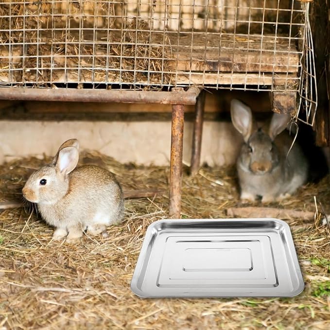 BESPORTBLE Heavy Duty Replacement Dog Crate Pan - Chew-Resistant Metal Tray for Pet Kennels Durable Floor Protection Easy Dogs and Cats 31cm X 21cm X2 cm