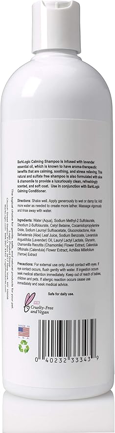 Calming Shampoo, Lavender, 16 fl oz | No Parabens, No Phthalates, No Sulfates, No DEA & PEG, Plant-Based