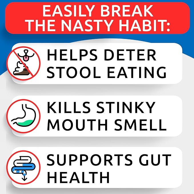 BARK&SPARK No Poo Chews for Dogs - Coprophagia & Stool Eating Deterrent with Probiotics, Digestive Enzymes & Breath Aid Support - Stop Dog Poop Eating - Made in USA - 120 Soft Chews - Duck Liver