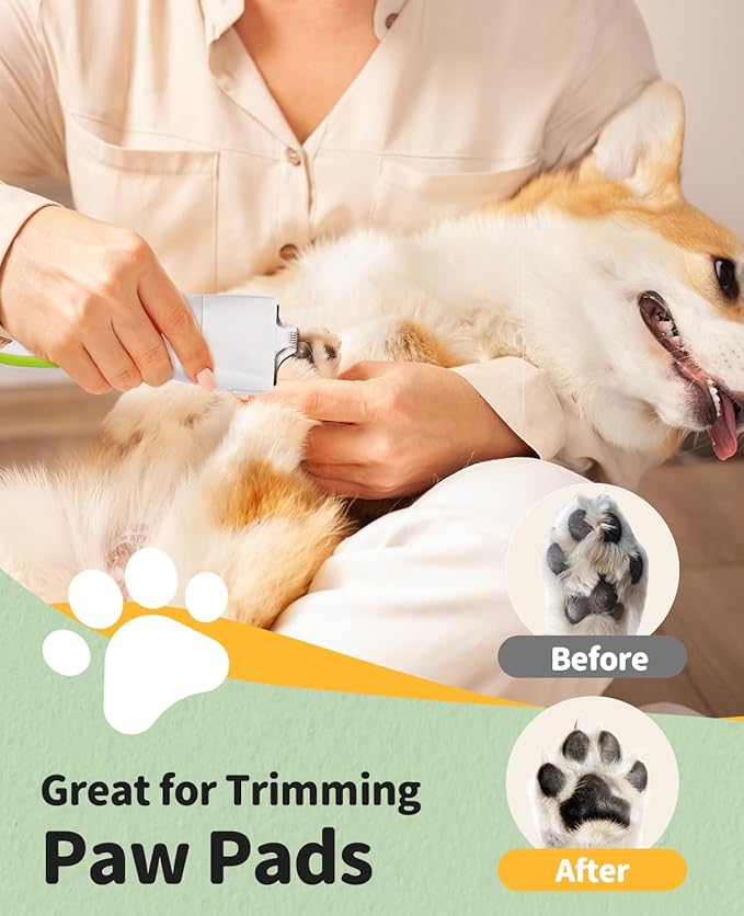Low Noise Dog Paw Trimmer, Cordless Small Clippers for Grooming With Ceramic Blade, Waterproof Shaver for Cats, Eyes, Ears, Face, Rump