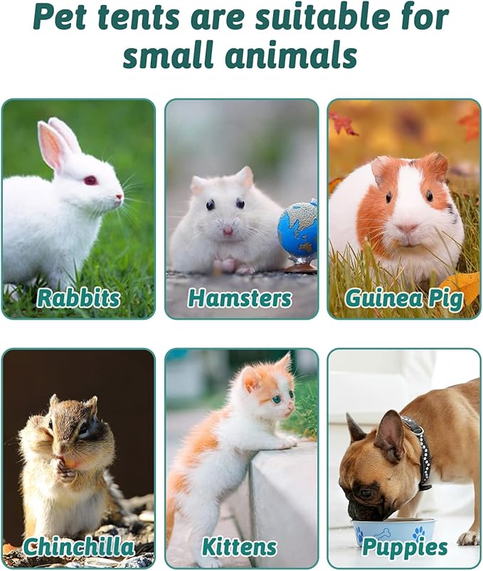 BNOSDM Rabbit Playpen with Zippered Top Portable Cat Play pens Cage Tent Kitten Foldable Pop Up playpen Indoor Outdoor Travel Use Exercise Yard Fence for Rabbits Kittens Cats