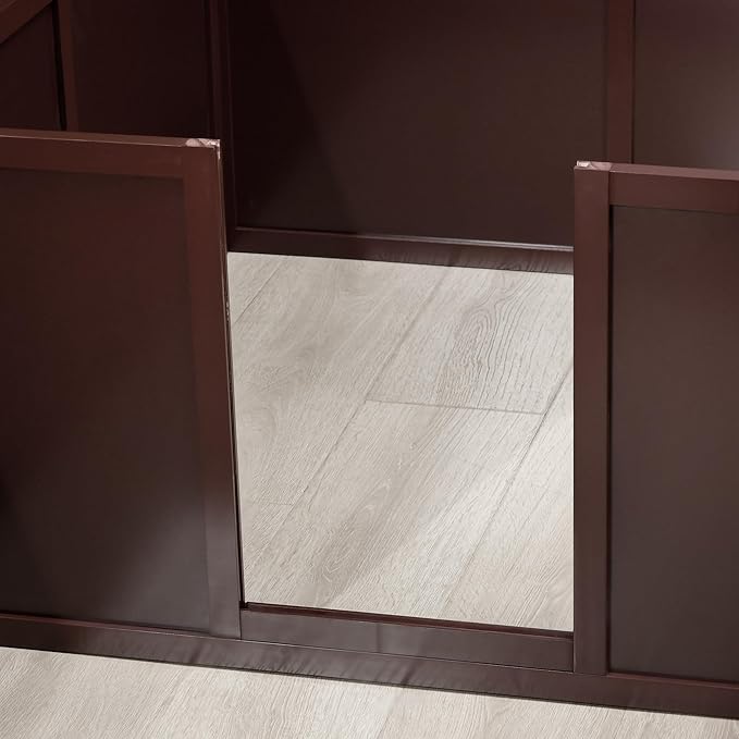 PawHut Whelping Box for Dogs Built for Mother's Comfort, Dog Whelping Pen with Removable Doors, Puppy Playpen for Indoors, Newborn Puppy Supplies & Essentials, 81" x 39" x 20", Coffee