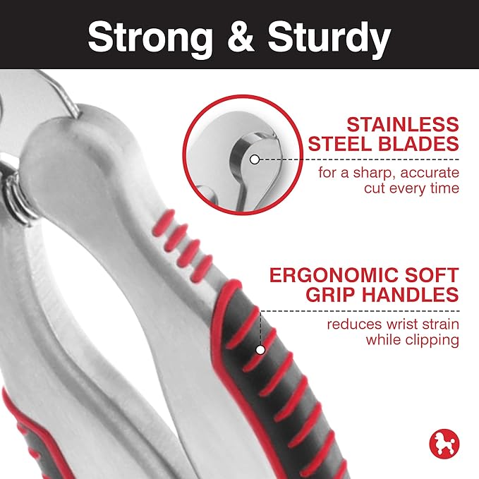 CHI For Dogs Nail Clipper For Large Dogs | Stainless Steel Nail Trimmer For Dogs, Clear